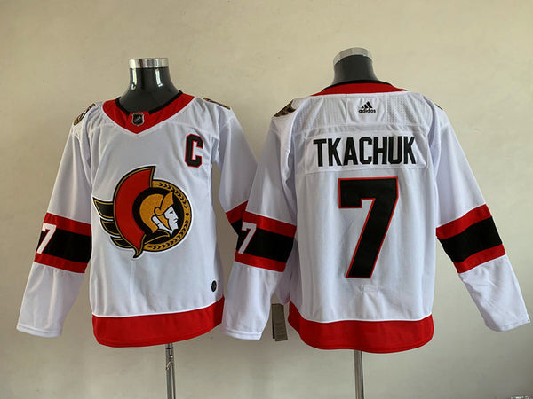 Men's Ottawa Senators Brady Tkachuk #7 White Player Game Jersey