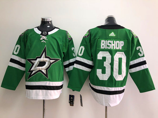 Men's Dallas Stars Ben Bishop #30 Kelly Green Home Breakaway Player Jersey