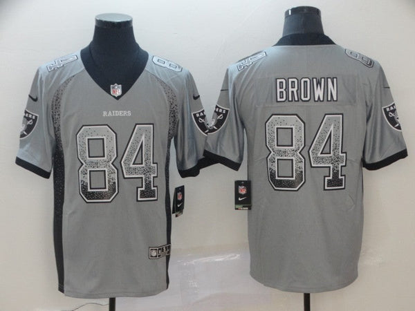 Men's Las Vegas Raiders Antonio Brown #84 Gray Game Jersey