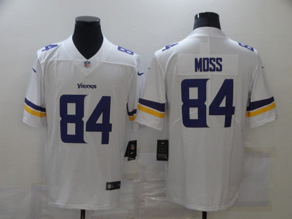 Men's Minnesota Vikings Randy Moss #84 White Game Jersey