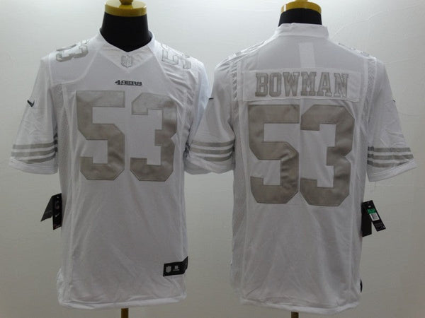 Men's San Francisco 49ers Navoro Bowman #53 White Player Game Jersey