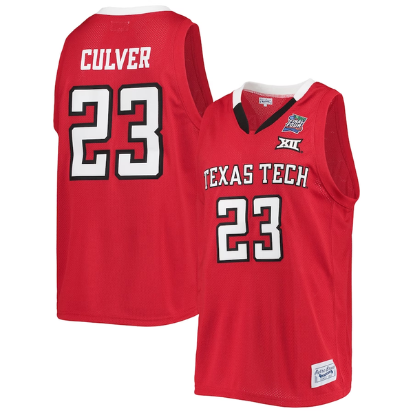 Men's Texas Tech Red Raiders Jarrett Culver #23 Red Player Game Jersey