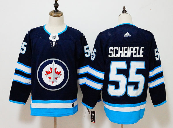 Men's Winnipeg Jets Mark Scheifele #55 Navy Player Game Jersey