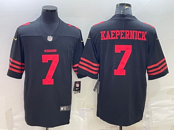 Men's San Francisco 49ers Colin Kaepernick #7 Black Player Jersey