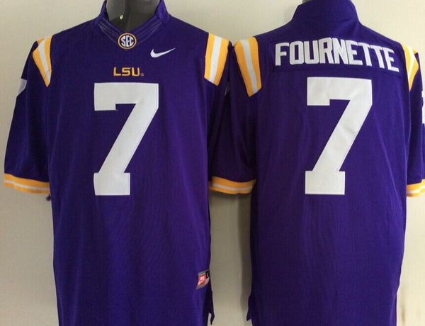 Men's LSU Tigers Leonard Fournett #7 Purple Player Game Jersey