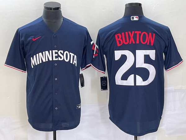 Men's Minnesota Twins Byron Buxton #25 Navy Alternate Replica Player Jersey