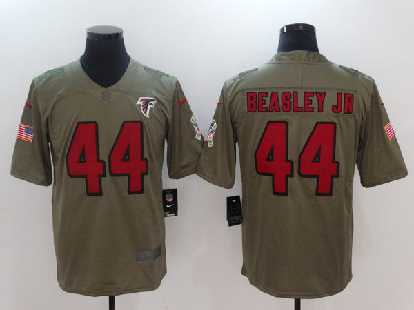 Men's Atlanta Falcons Vic Beasley Jr #44 Brown Game Jersey