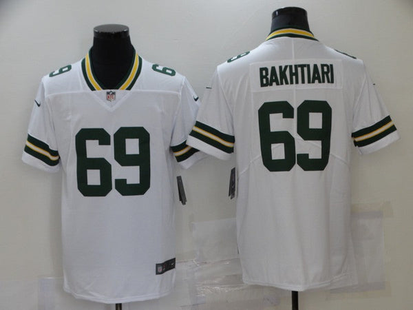 Men's Green Bay Packers David Bakhtiari #69 White Game Jersey