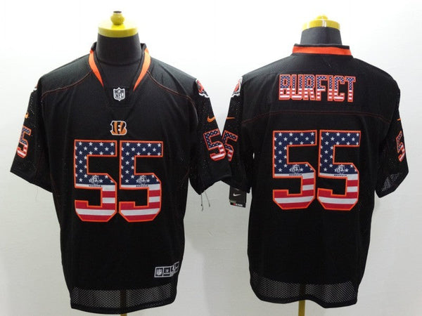 Men's Cincinnati Bengals Vontaze Burfict #55 Black Game Jersey