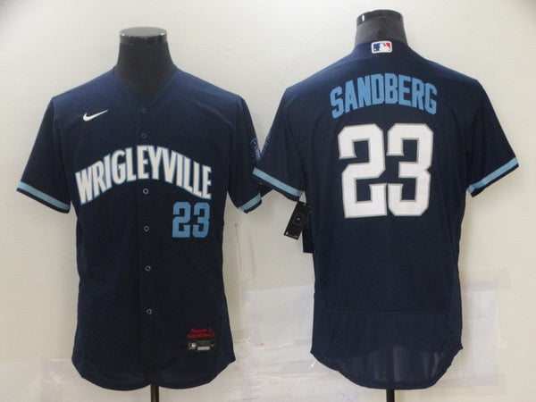 Men's Chicago Cubs Ryne Sandberg #23 Navy Replica Baseball Jersey