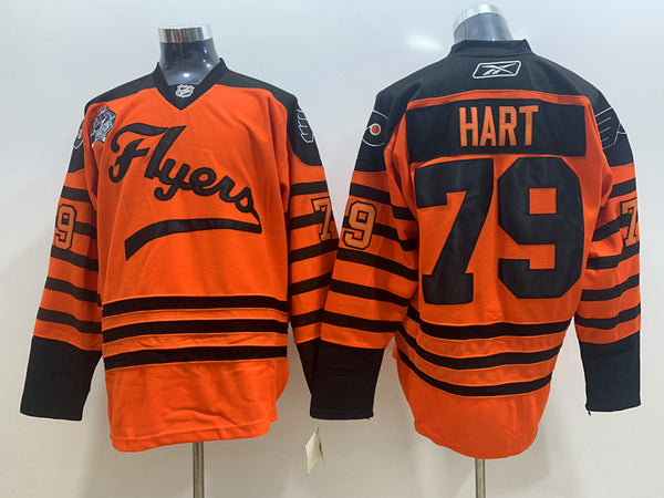 Men's Philadelphia Flyers Carter Hart #79 Orange Replica Player Jersey