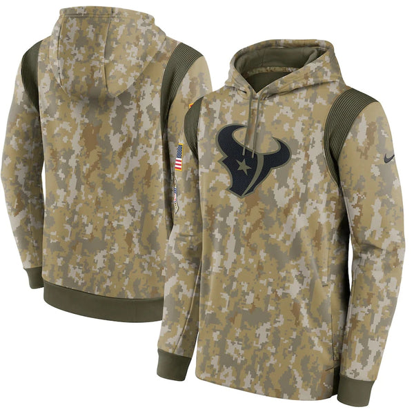 Men's Houston Texans NFL 2021 Salute to Service Hoodie Camouflage