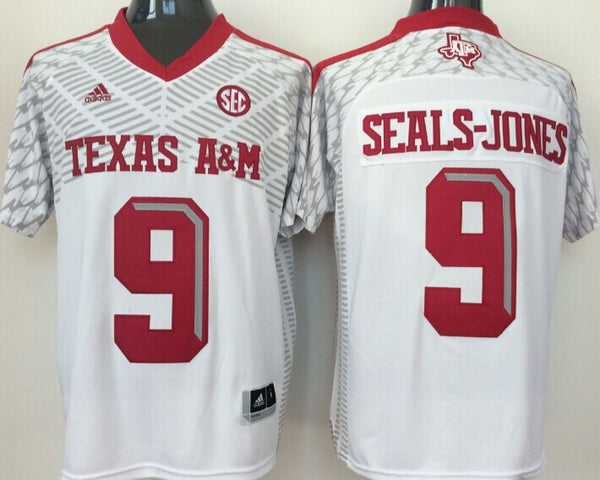 Men's Texas A&M Aggies Ricky Seals-Jones #9 White Player Jersey