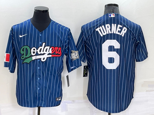 Men's Los Angeles Dodgers Trea Turner #6 Blue Alternate Game Jersey