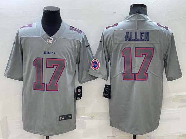 Men's Buffalo Bills Josh Allen #17 Gray Atmosphere Fashion Game Jersey