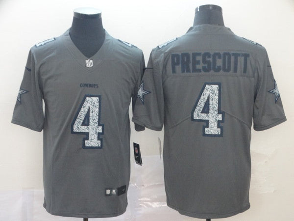 Men's Dallas Cowboys Dak Prescott #4 Gray Player Game Jersey