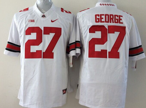 Men's Ohio State Buckeyes Eddie George #27 White Player Game Jersey