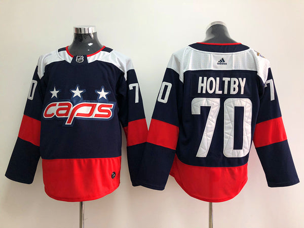 Men's Washington Capitals Braden Holtby #70 Navy Home Breakaway Player Jersey