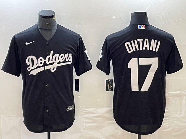 Men's Los Angeles Dodgers Shohei Ohtani #17 Black Replica Player Jersey