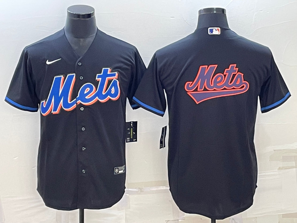 Men's New York Mets Black 2022 Alternate Replica Team Jersey