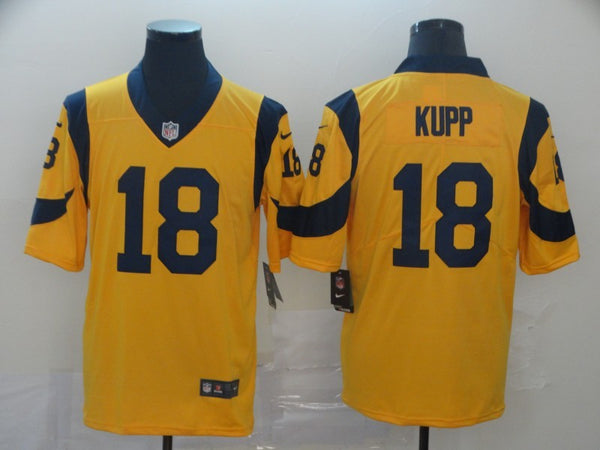 Men's Los Angeles Rams Cooper Kupp #18 Yellow Game Jersey