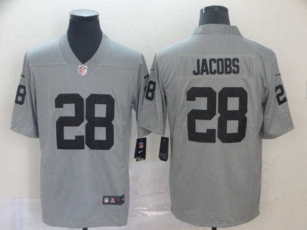 Men's Las Vegas Raiders Josh Jacobs #28 Gray Inverted Legend Jersey