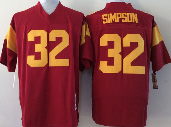 Men's USC Trojans O.J. Simpson #32 Cardinal Player Game Jersey