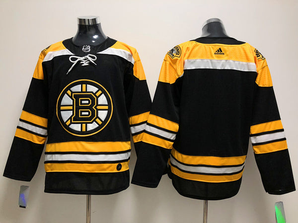 Men's Boston Bruins Black Breakaway Home Blank Jersey