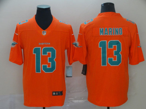 Men's Miami Dolphins Dan Marino #13 Orange Inverted Legend Jersey