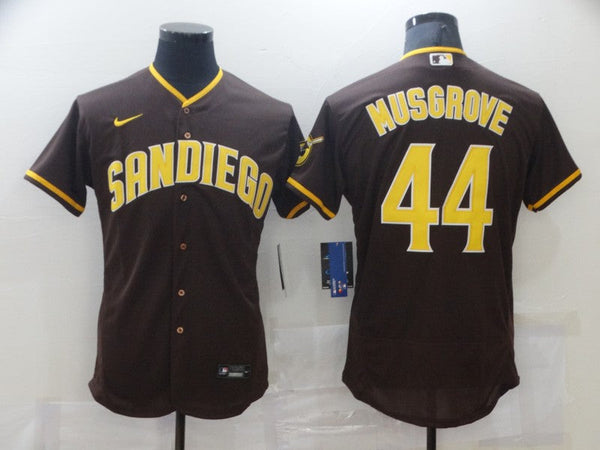 Men's San Diego Padres Joe Musgrove #44 Brown Stitched Jersey