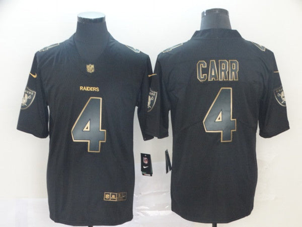 Men's Las Vegas Raiders Derek Carr #4 Black Game Jersey