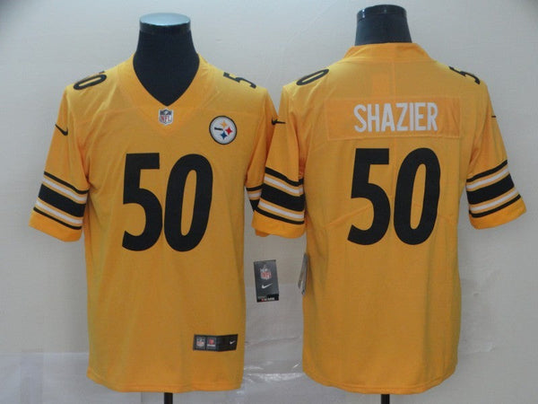 Men's Pittsburgh Steelers Ryan Shazier #50 Gold Inverted Team Game Jersey