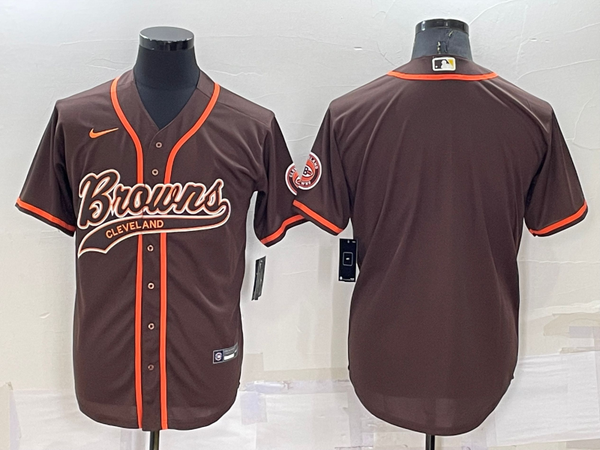 Men's Cleveland Browns Brown Blank Jersey