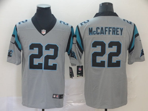 Men's Carolina Panthers Christian McCaffrey #22 Gray Inverted Legend Jersey