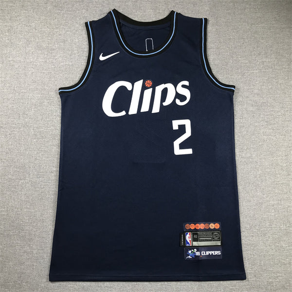 Men's LA Clippers Kawhi Leonard #2 Navy 2023/24 Swingman Jersey - City Edition