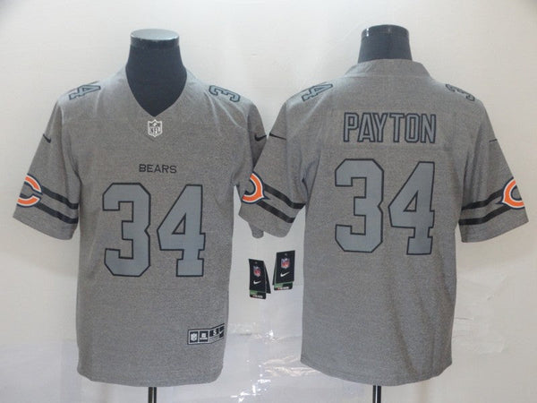 Men's Chicago Bears Walter Payton #34 Gray Game Jersey