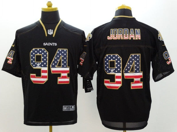 Men's New Orleans Saints Cameron Jordan #94 Black Player Game Jersey