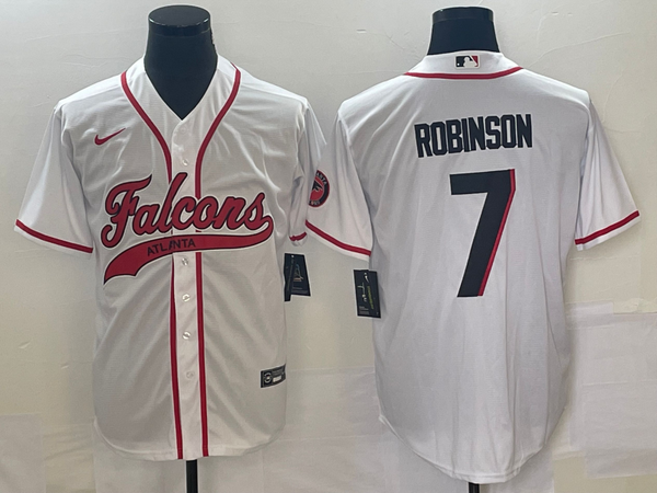 Men's Atlanta Falcons Bijan Robinson #7 White Game Jersey Joint Edition