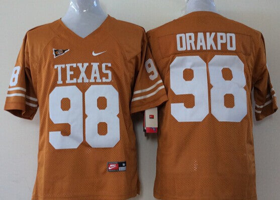 Men's Texas Longhorns Brian Orakpo #98 Orange Replica Team Jersey