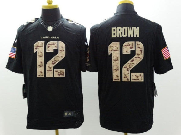 Men's Arizona Cardinals John Brown #12 Black Player Game Jersey