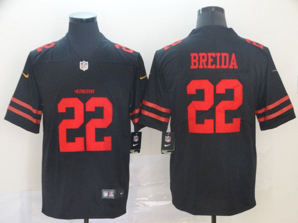 Men's San Francisco 49ers Matt Breida #22 Black Game Jersey