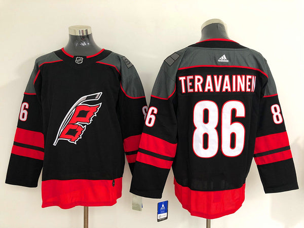 Men's Carolina Hurricanes Teuvo Teravainen #86 Black Player Jersey