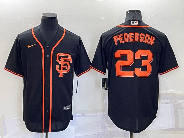 Men's San Francisco Giants Joc Pederson #23 Black Replica Baseball Jersey