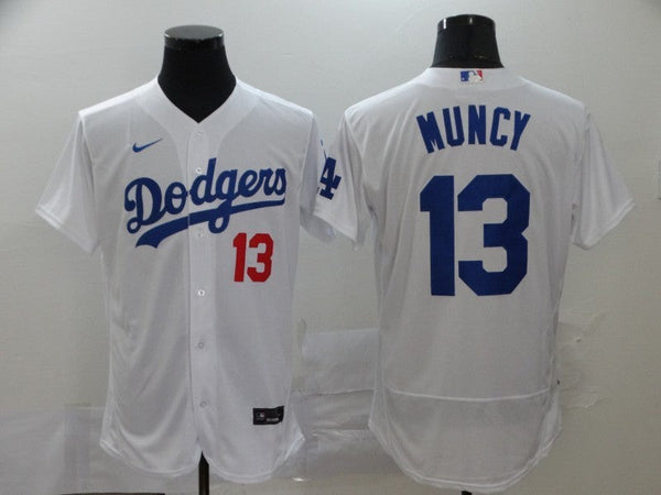 Men's Los Angeles Dodgers Max Muncy #13 White Replica Baseball Jersey