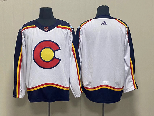 Men's Colorado Avalanche White Blank Player Jersey