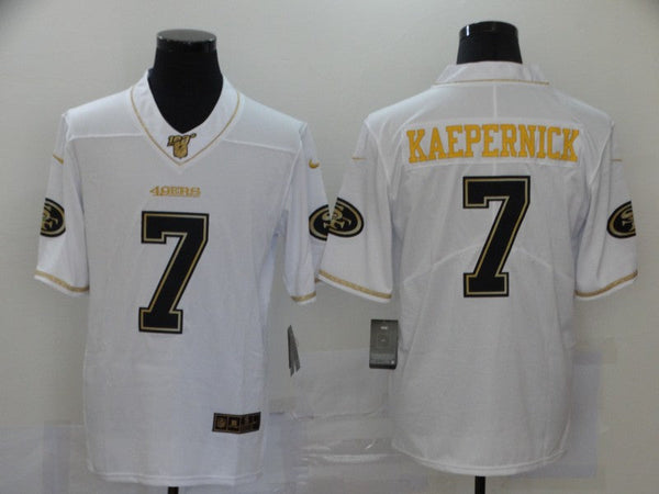 Men's San Francisco 49ers Colin Kaepernick #7 White Game Player Jersey