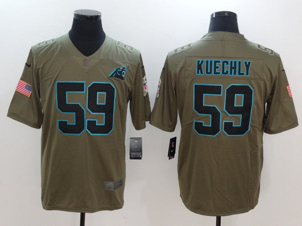 Men's Carolina Panthers Luke Kuechly #59 Brown Game Player Jersey