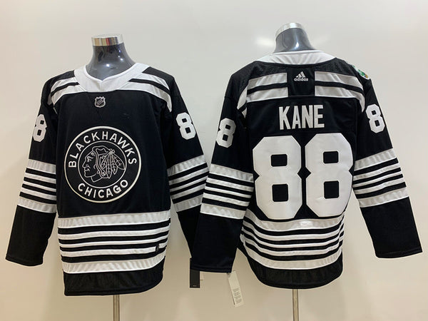 Men's Chicago Blackhawks Patrick Kane #88 Black Player Jersey