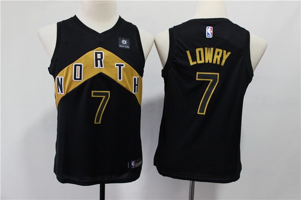 Men's Toronto Raptors Kyle Lowry #7 NBA Black Replica Player Team Jersey