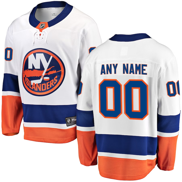 Men's New York Islanders Fanatics Branded White Custom Player Jersey